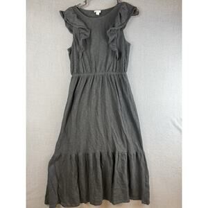 J Crew Dress Womens Small Cotton Ruffle Tiered Maxi Sleeveless
